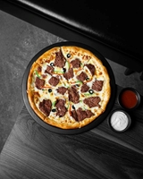 پیتزا سیر و استیک